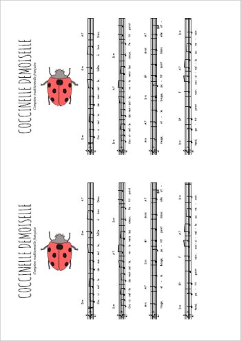 Coccinelle demoiselle Partition gratuite